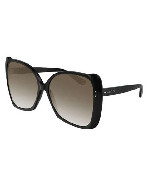 gucci black butterfly sunglasses|gucci women's butterfly 63mm sunglasses.